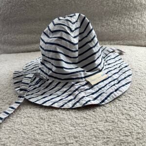 Pottery Barn Kids Reversible Stripe/Plaid Sun Bucket Hat